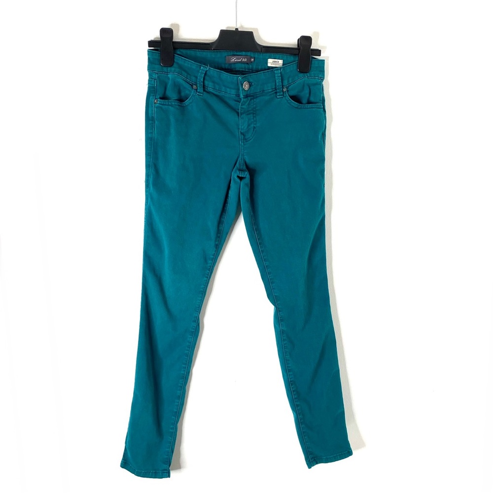 Level 99 Janice Ultra Skinny Jungle Green Pants